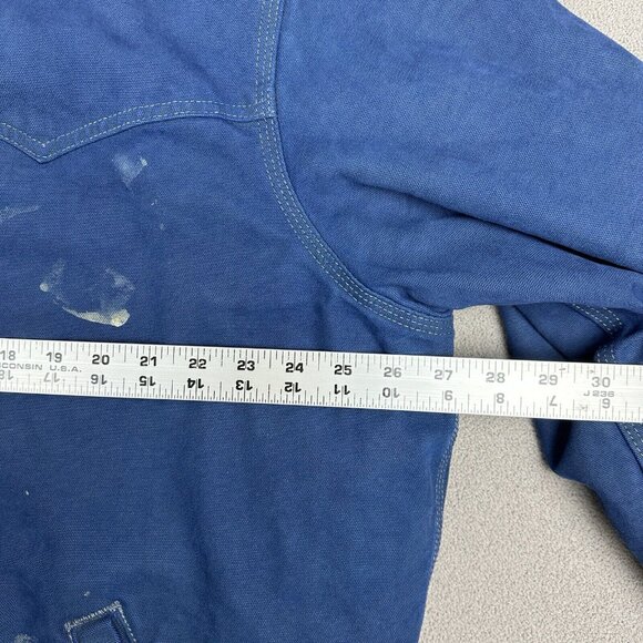 VTG Carhartt Jacket J14 Men’s XL Tall Blue Santa Fe Quilted Line Western - Picture 5 of 7